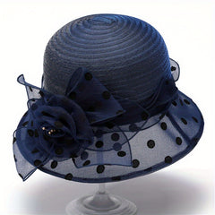 Lace Flower Dotted Bucket Hat Lightweight Sun Hats Women