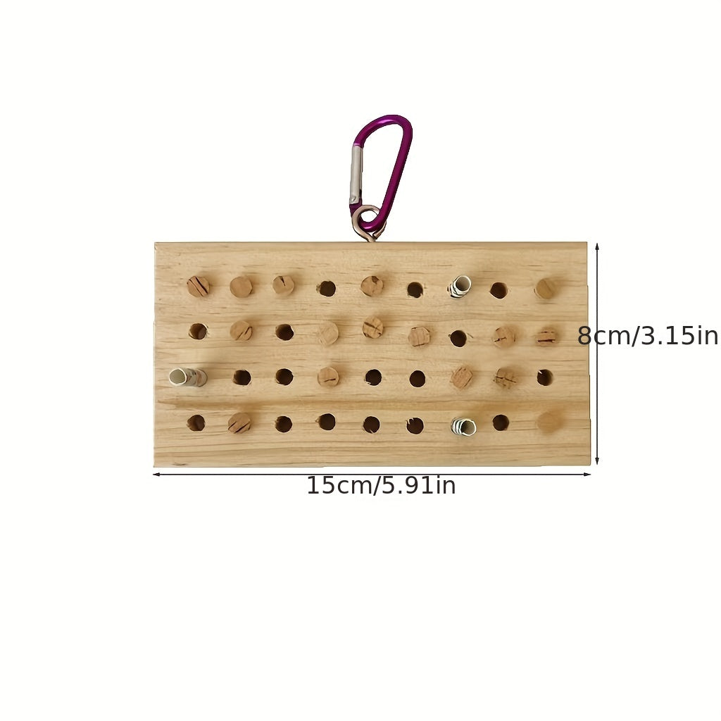 Bird Chewing Toy Hanging Wood Keyboard Toy For Training Intelligence