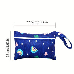 Waterproof Small Wet Bag Diaper Cloth Menstrual Pad Zipper Reusable Washable
