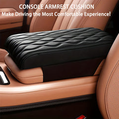Car Armrest Box Mats Memory Foam Leather Console Covers
