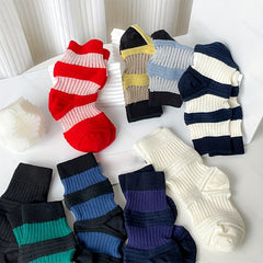 Women's Navy Texture Socks
