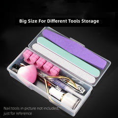 Transparent Storage Box for Nail Tools and Cosmetics