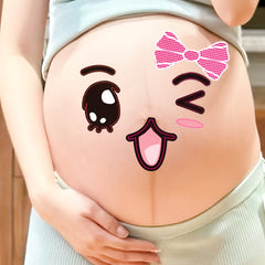 9pcs Pregnancy Belly Stickers w/ Fun Expressions, Gift for Expecting Moms