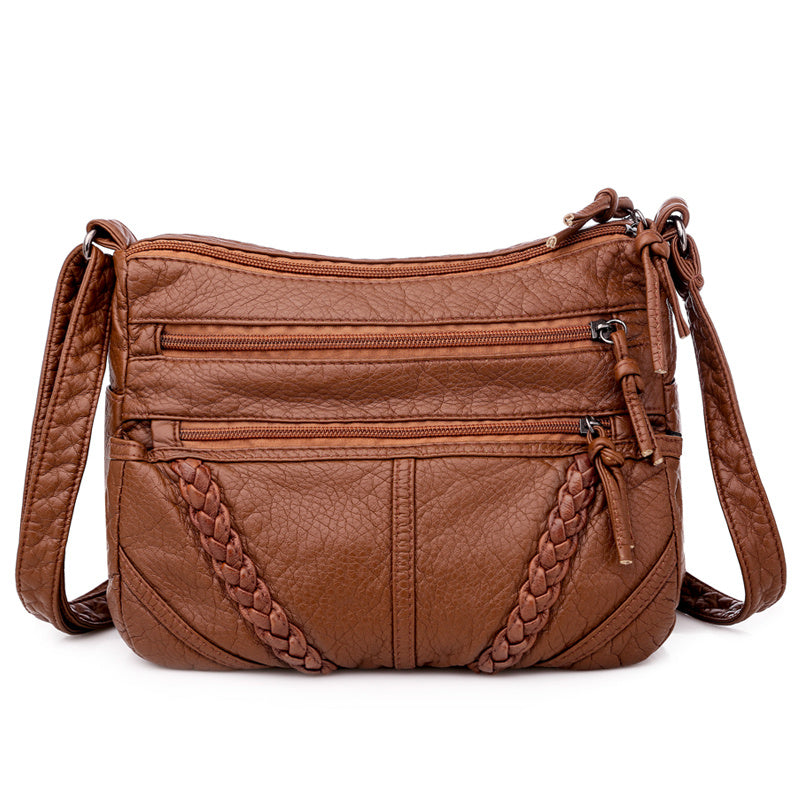 Casual Messenger Bag for Middle aged Women Large Capacity Shoulder Bag