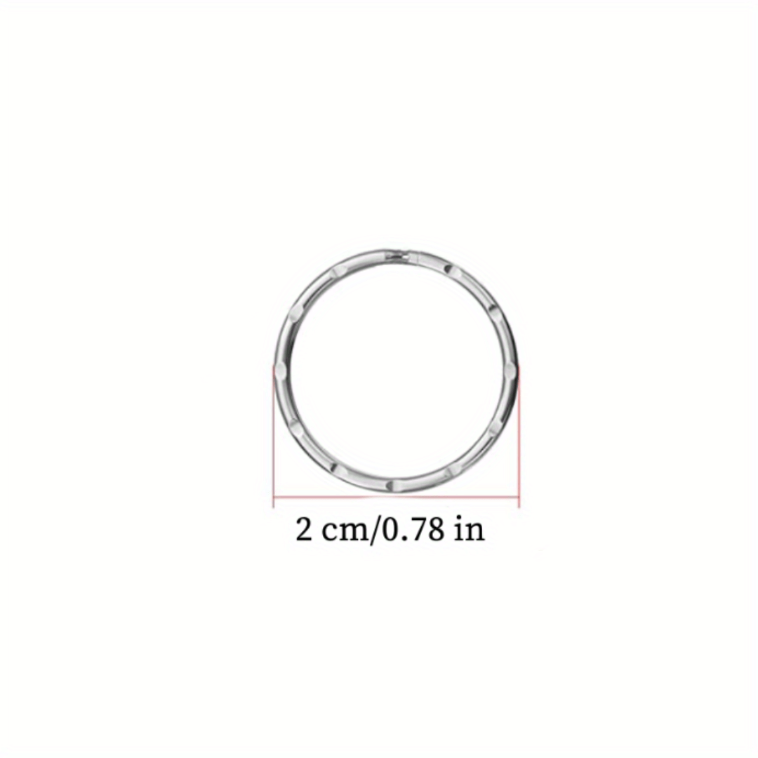30pcs Circular Key Ring Split Rings Detachable Steel Key Chain Connector