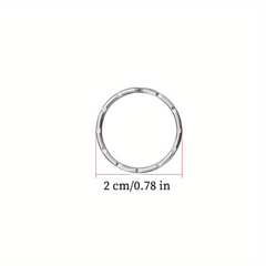 30pcs Circular Key Ring Split Rings Detachable Steel Key Chain Connector