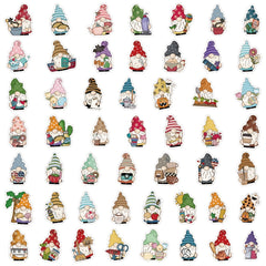 100pcs Funny Gnome Stickers for Laptop Water Bottle Skateboard Scrapbooking