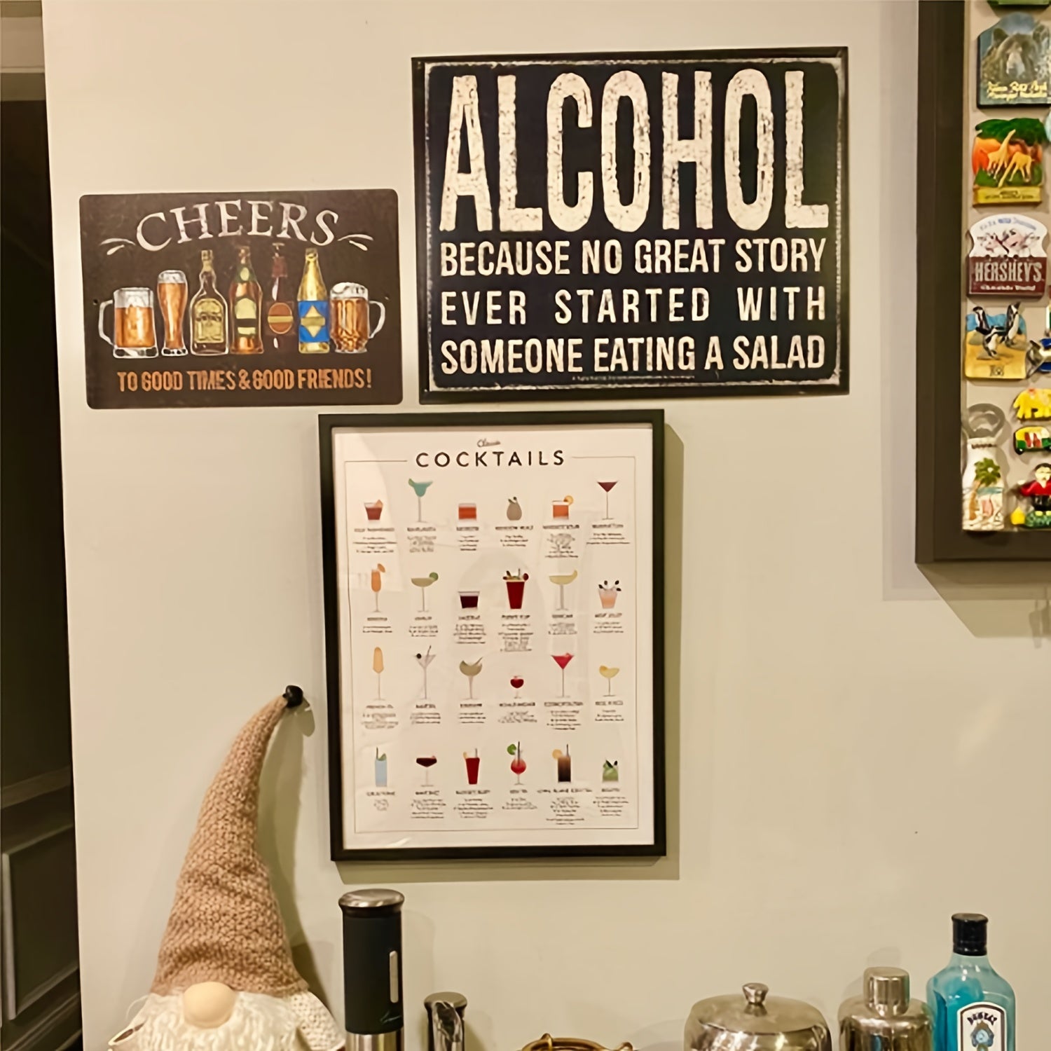 Retro Metal Tin Sign for Home Bar Decor