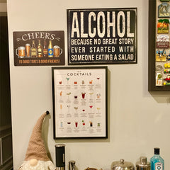 Retro Metal Tin Sign for Home Bar Decor