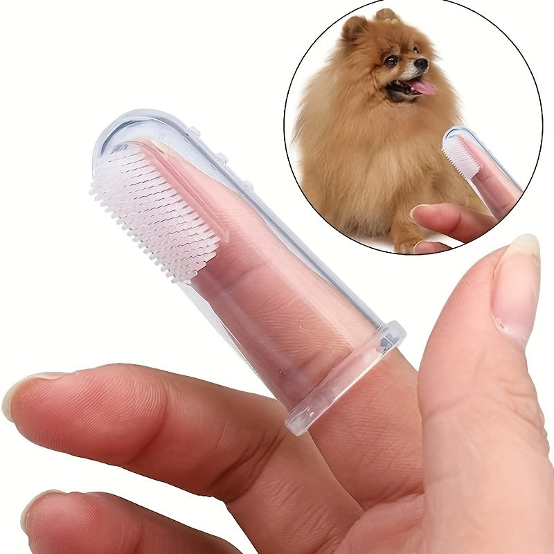 3pcs Transparent Pet Toothbrushes For Dogs Cats Small Pets