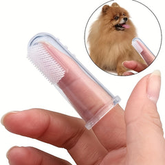 3pcs Transparent Pet Toothbrushes For Dogs Cats Small Pets