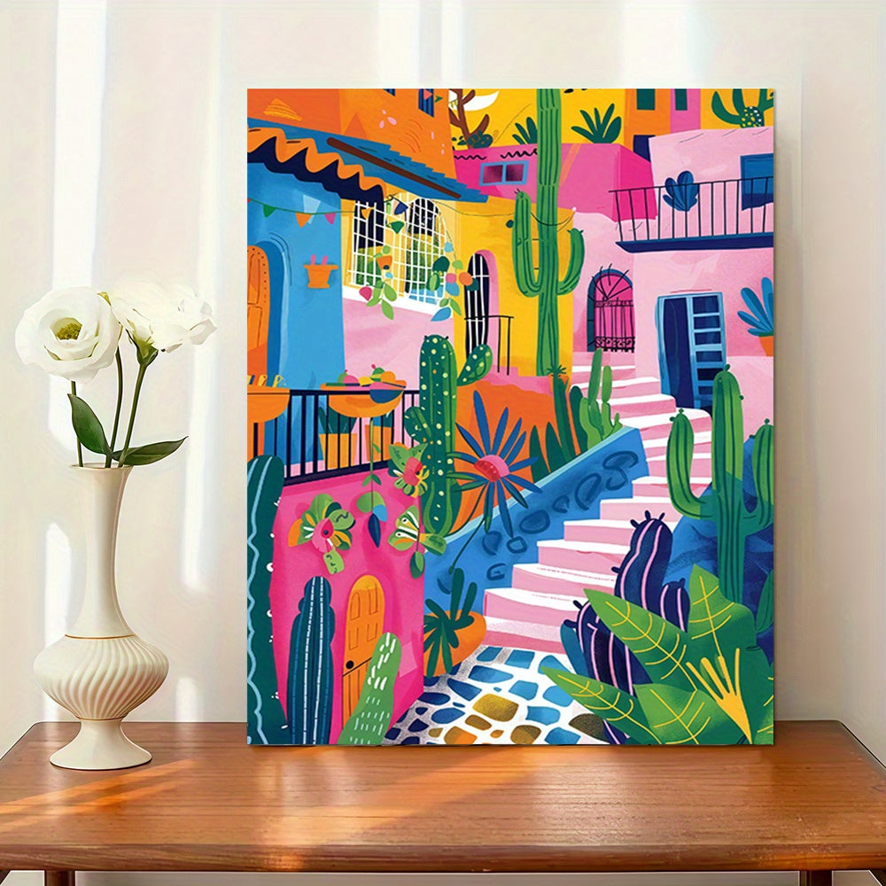 Unique Architecture DIY Acrylic Painting by Numbers Kit