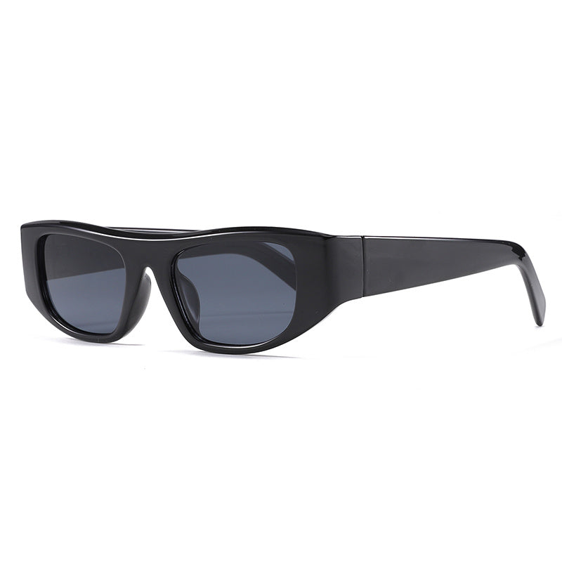 Small Frame Shield Glasses Vintage Y2K Gradient Shades Glasses