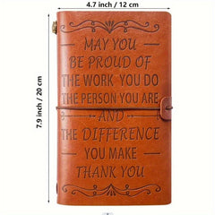 Vintage Faux Leather Notebook for Travel and Stationery