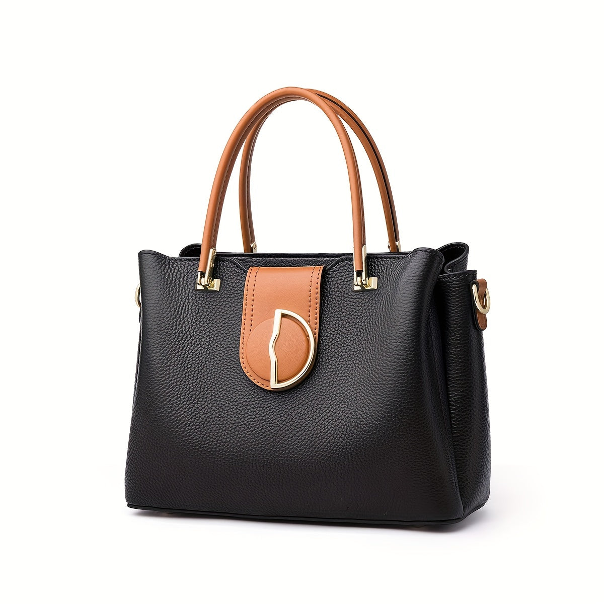 ZOOLER Buckle Decor Handbag Leather Crossbody Bag Women's