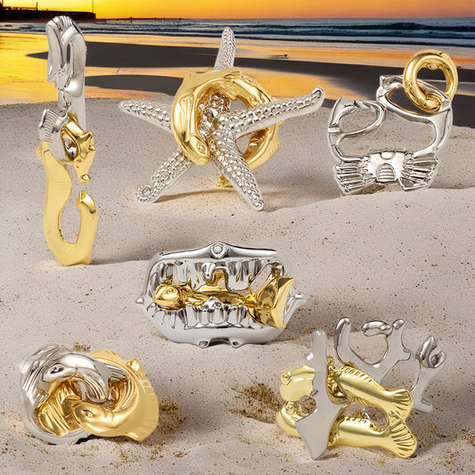 MMIDE Metal Brain Teaser Puzzle Interlocking Rings Game