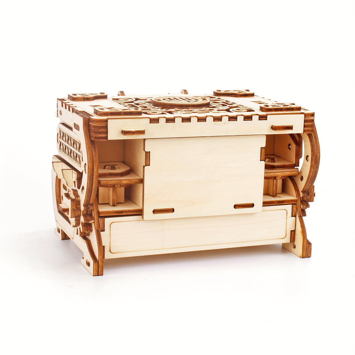 Wooden Puzzle Jewelry Box 3D Pop Up Toy Holiday Gift