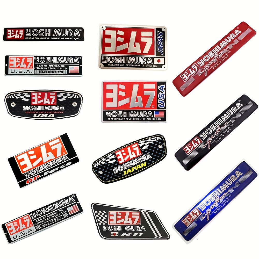 Aluminum Motorcycle Exhaust Pipe Decals, Heat Resistant & Stylish