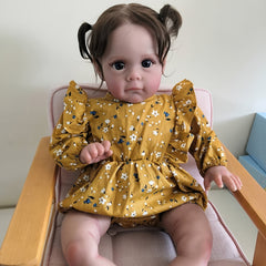 KEKEAIAI 60 Handcrafted Reborn Youngsters Doll Lifelike Soft Silicone & Vinyl