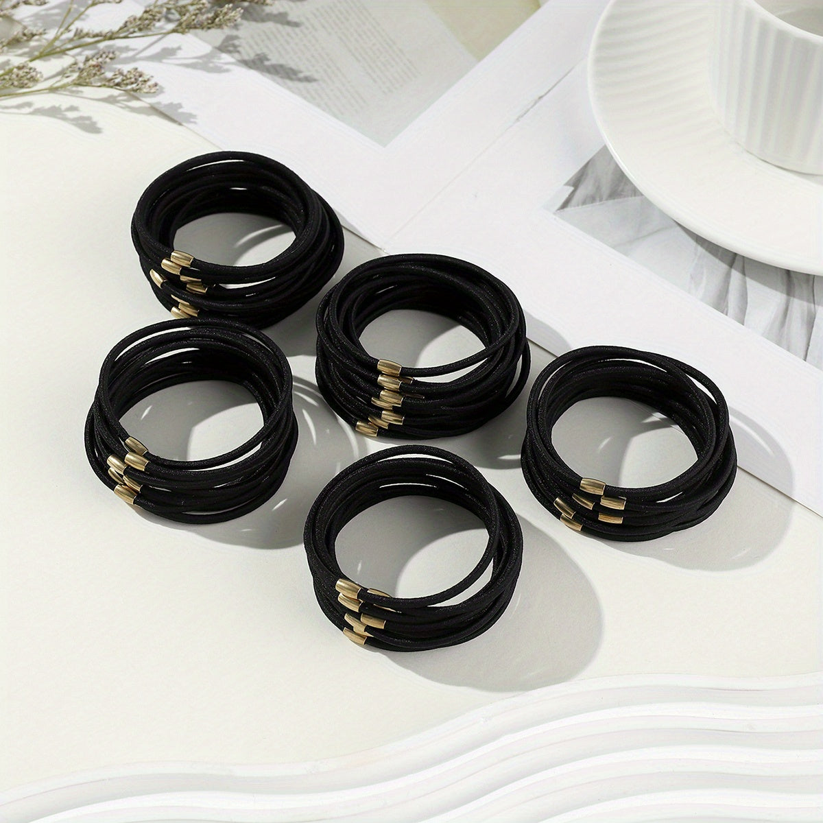 50pcs Ladies Style Hair Tie High Elastic Hair Rope Hair Rubber Band