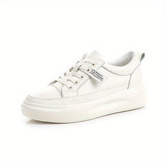 Women's Faux Leather Board Shoes Thick Bottom Sports Shoes