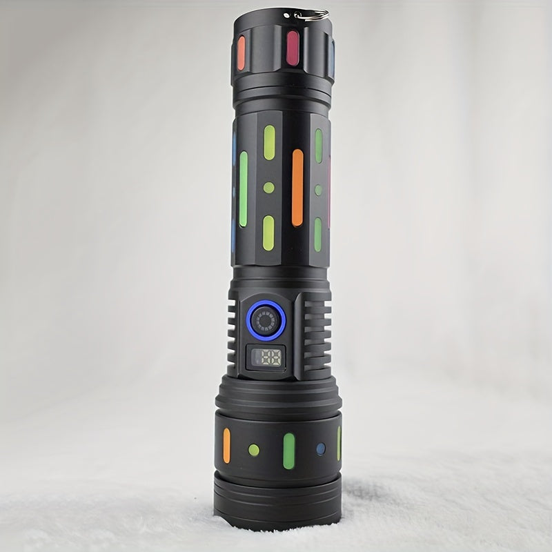 Bright Tactical Flashlight Type C Rechargeable Waterproof