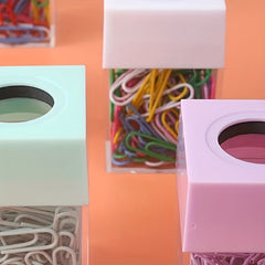 Magnetic Paper Clips Desk Organizer Dispenser Box