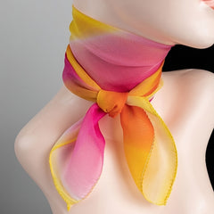 Gradient Chiffon Scarf Neck Scarves for Women