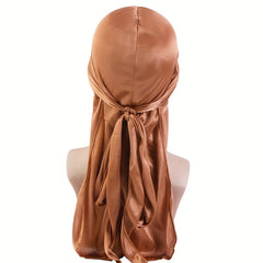 3pcs Unisex Satin Head Scarf Stretchy Bandana Beanie Durag Turban Cap