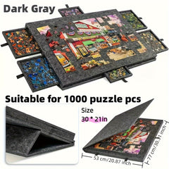 Portable Puzzle Board Set with 6 Drawers and Lid - Holds Up to 1000pcs