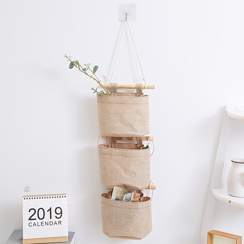 Wall Mounted Storage Bags Grid Detachable Storage Small Cloth Pockets