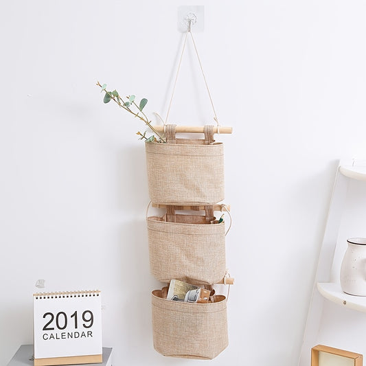 Wall Mounted Storage Bags Grid Detachable Storage Small Cloth Pockets