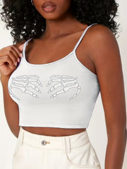 Skeleton Hand Print Sleep Tops