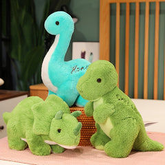 Dino Plush Toy Set - T-Rex, Triceratops, Stegosaurus & More