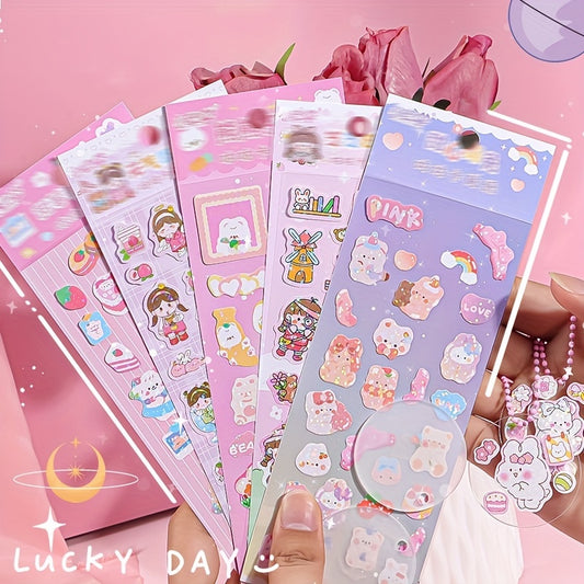 Kawaii Stickers Card Set Pocket Material Cute Card Stickers