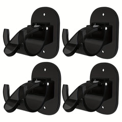 4pcs Telescopic Rod Hanger Curtain Rod Holder Hook Clamp