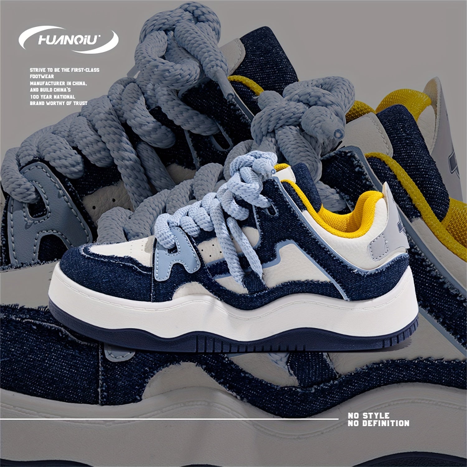 Sporty Block Lace-up Platform Sneakers for Women