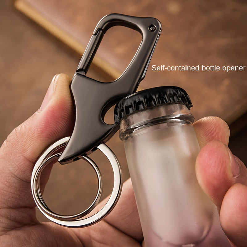 Pocket Keychain With Bottle Opener Metal Keyring Waist Hanging Buckle