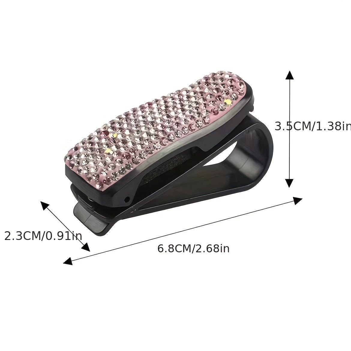 Car Sunglasses Clip Soft Ceramic Artificial Diamond Female Car Visor Clip