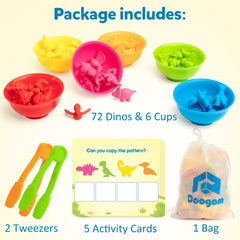 Coogam Counting Dinosaur Sorting Toy Set for Kids