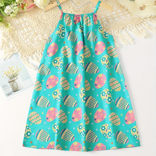 Toddler Girls Egg Graphic Princess Cami Dress For Party