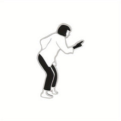 Punk Character Enamel Collar Brooch