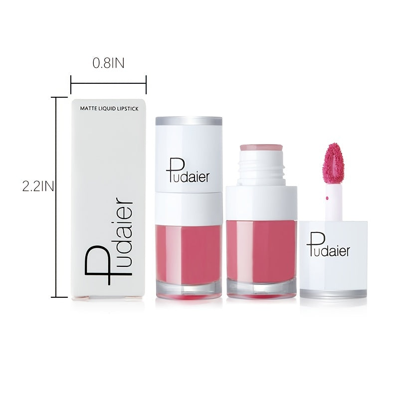 Pudaier 16 Colors Lip Tint Long Lasting Matte Glossy Lip Gloss