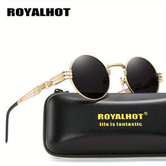 RoyalHot Round Metal Polarized Sunglasses