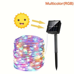 Solar Fairy Light String 8 Lighting Modes Waterproof Copper Wire String