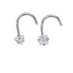 4 Pcs Zircon Stainless Steel Nose Stud Set Body Piercing Jewelry