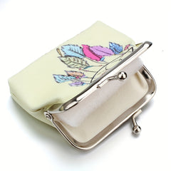 Leaf Pattern Coin Purse Bag Kiss Lock Key Bag Birthday Gift