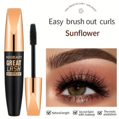 4D Silk Fiber Lash Mascara Waterproof Smudge Proof Thick Lashes