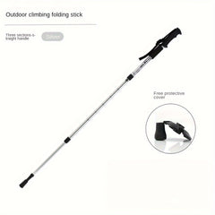 3 Section Foldable Alpenstock for Hiking and Walking