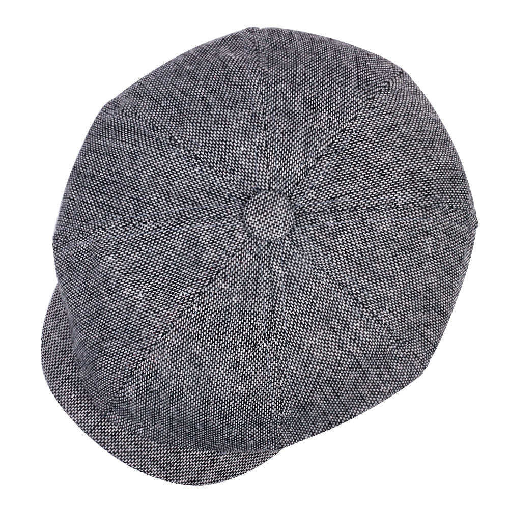 Men's Classic Newsboy Cap in Black